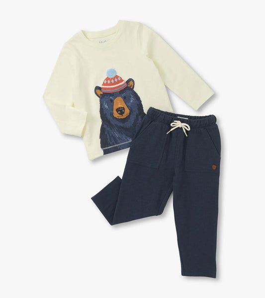 Bear Graphic Pant Set