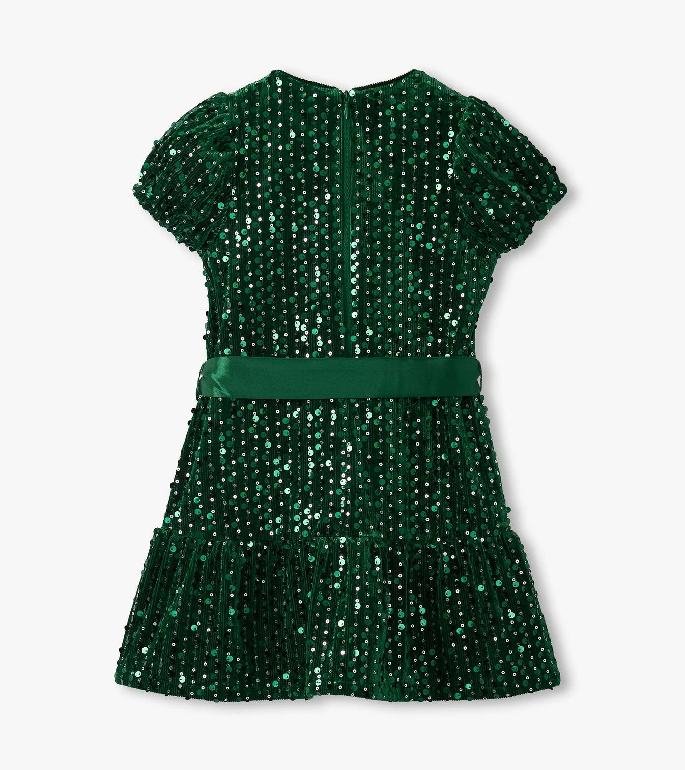 Green Sequin Velvet Dress