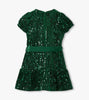 Green Sequin Velvet Dress