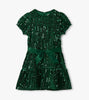 Green Sequin Velvet Dress