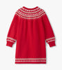 Red Fair Isle Swing Sweater Dress