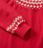 Red Fair Isle Swing Sweater Dress