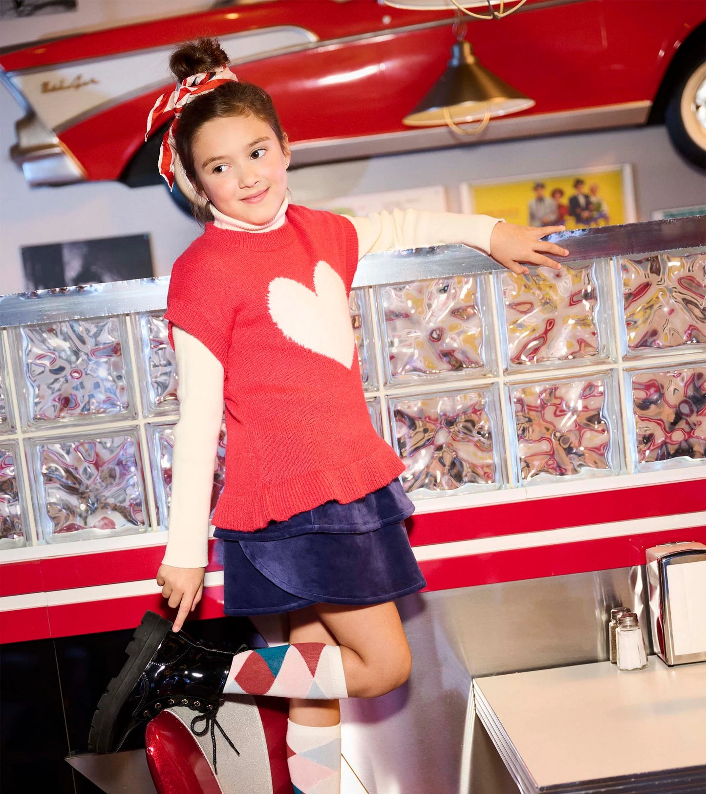 Tea Berry Heart Sweater Vest