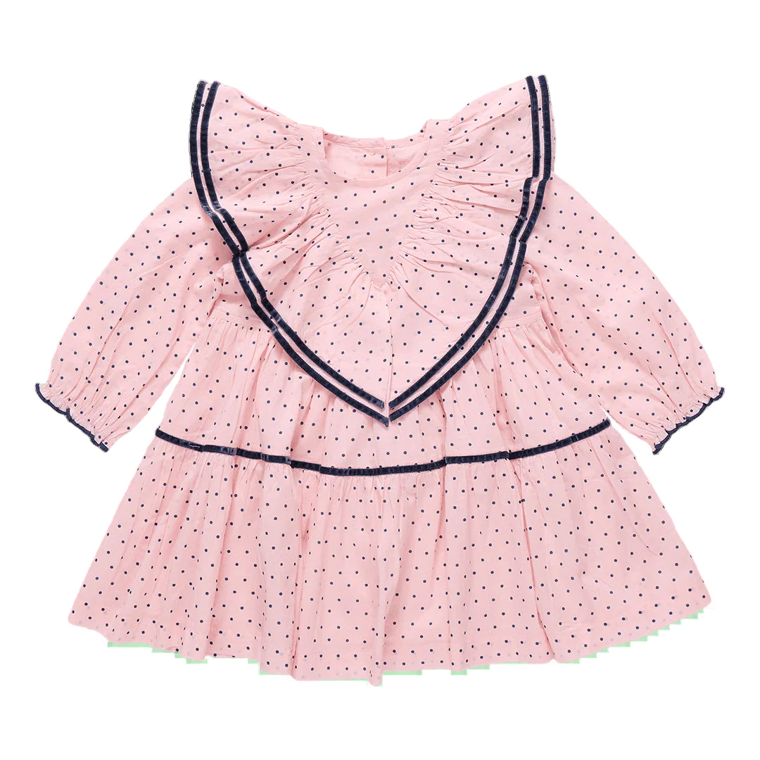 Strawberry Cream Polka Dot Raphaela Dress