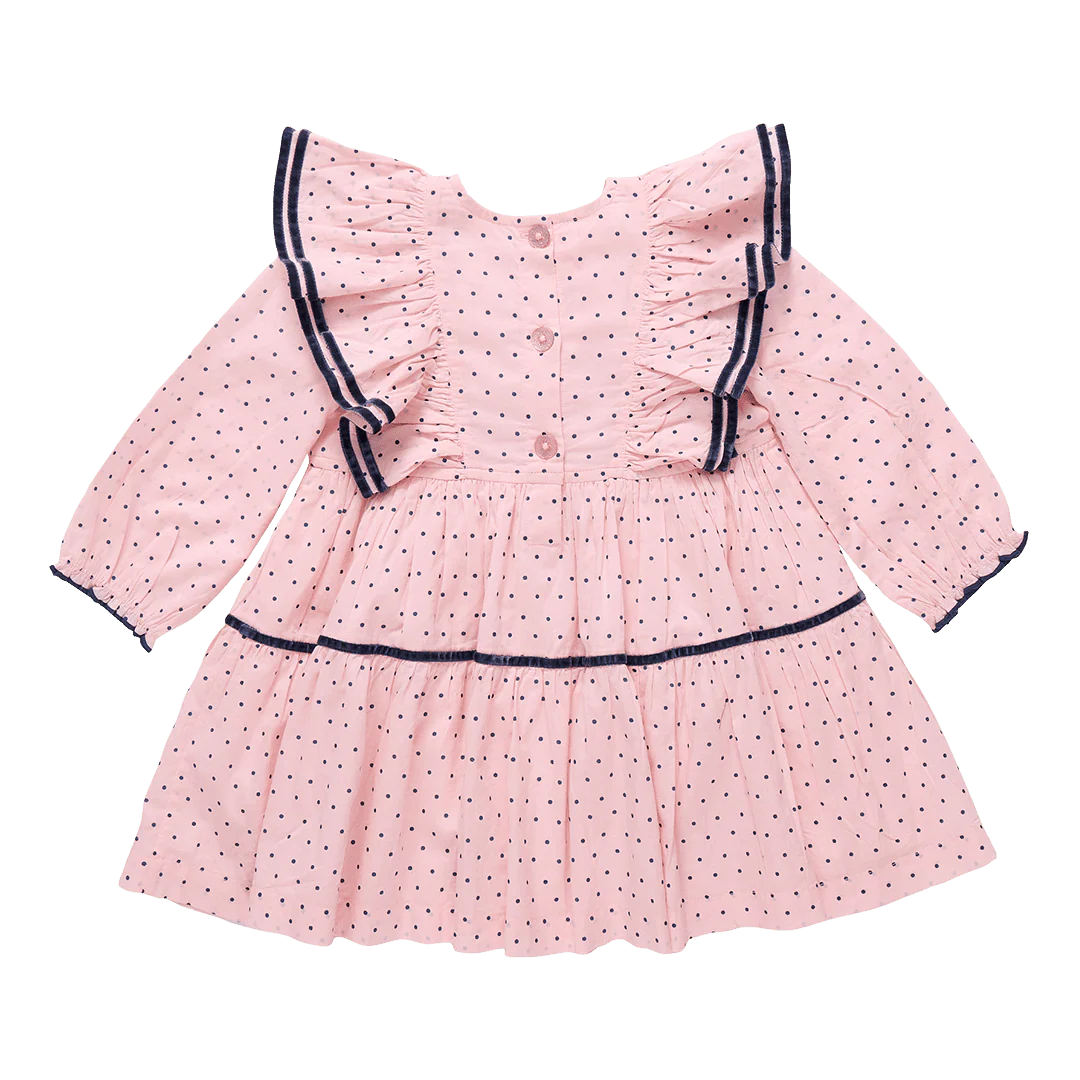 Strawberry Cream Polka Dot Raphaela Dress