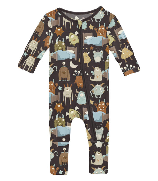 Midnight Monsters Zip Flip Romper