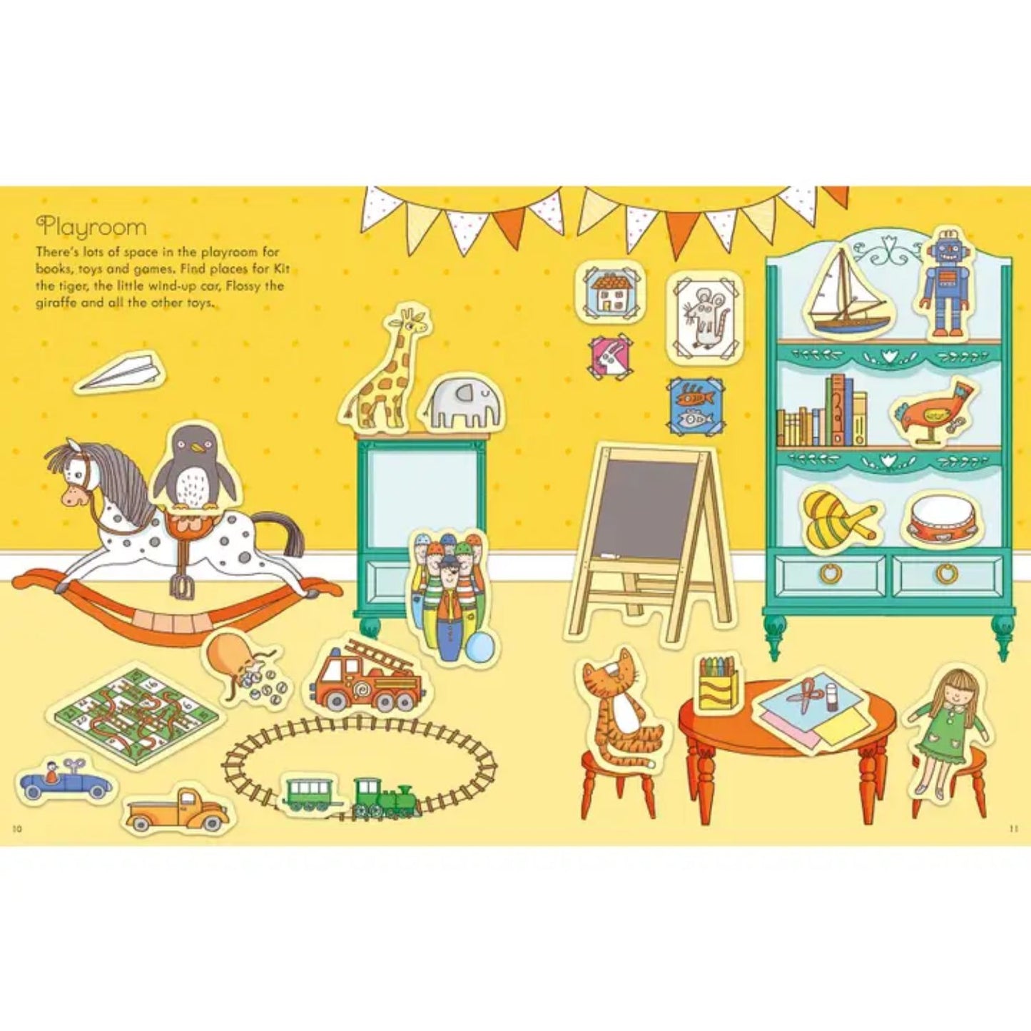 Creative dollhouse sticker book with over 180 stickers
