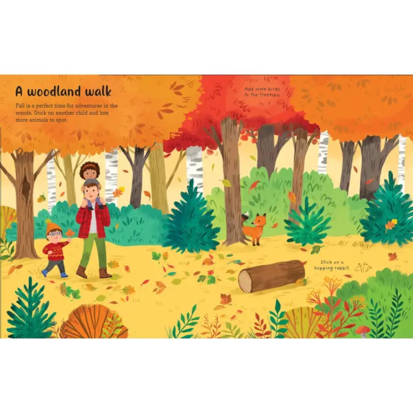 Fall-themed sticker book with seasonal nature activities