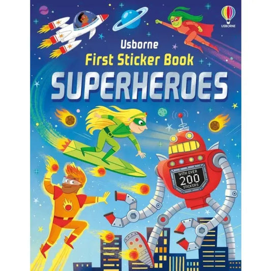 Action-packed superhero sticker book with 200+ stickers