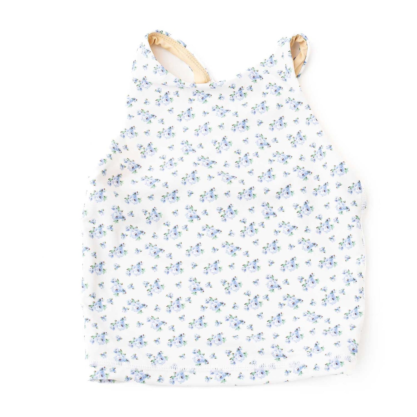 Floral-patterned tank top on a white background