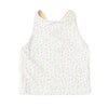 Floral-patterned tank top on a white background