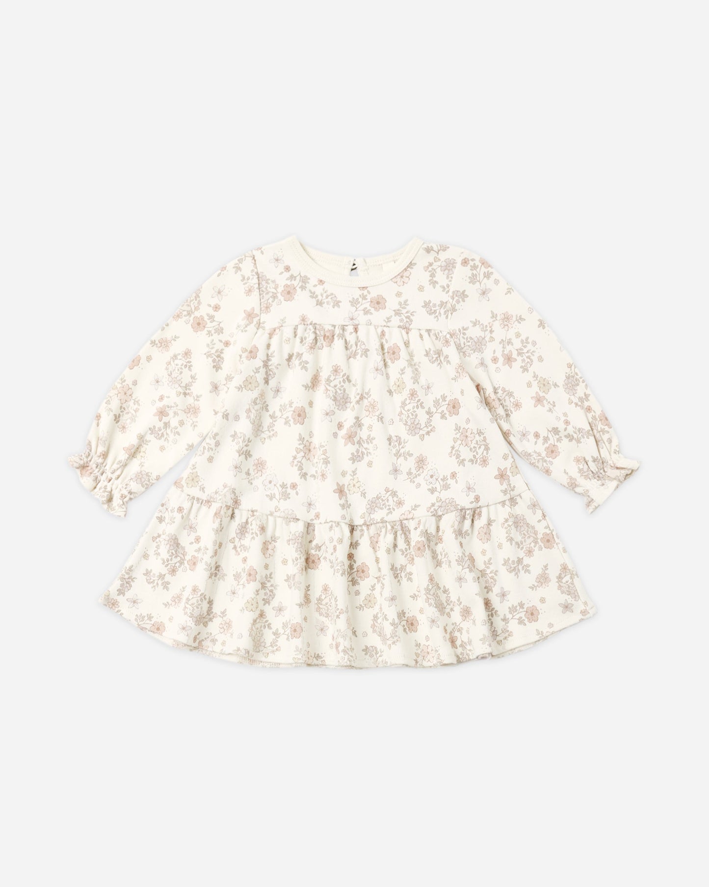 Floral Vine Tiered Dress - flat lay