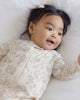 Floral Vine Zip Footie, lifestyle photo of baby
