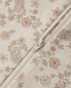Floral Vine Zip Footie fabric and print close-up
