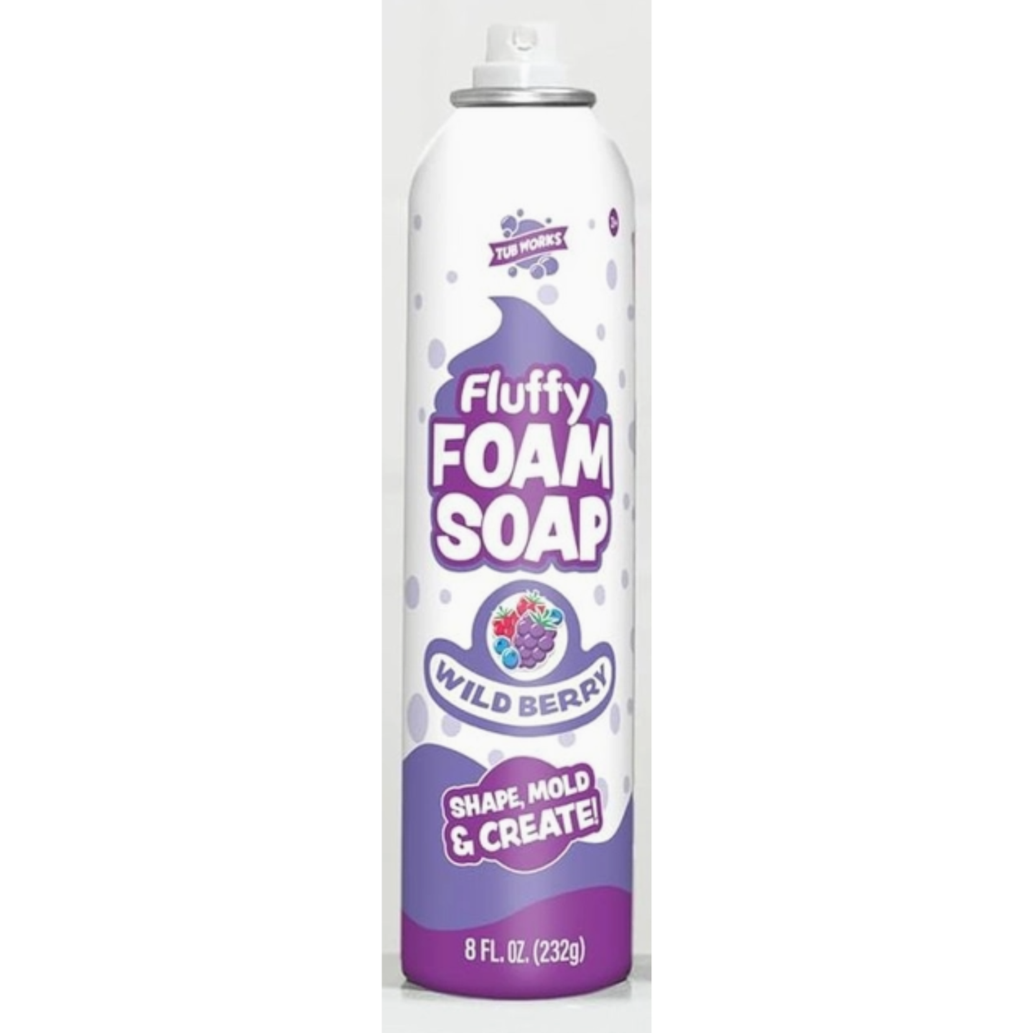 Colorful, fruity-scented fluffy foam soap for kids