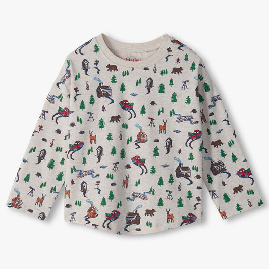Boys forest adventure print drop shoulder tee by Hatley