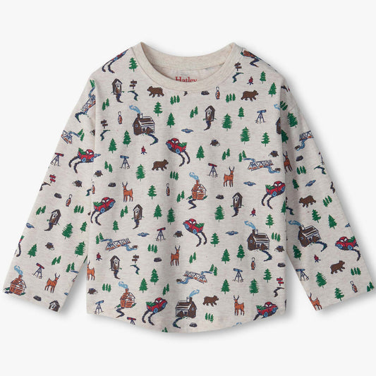 Baby boys forest adventure print drop shoulder tee by Hatley