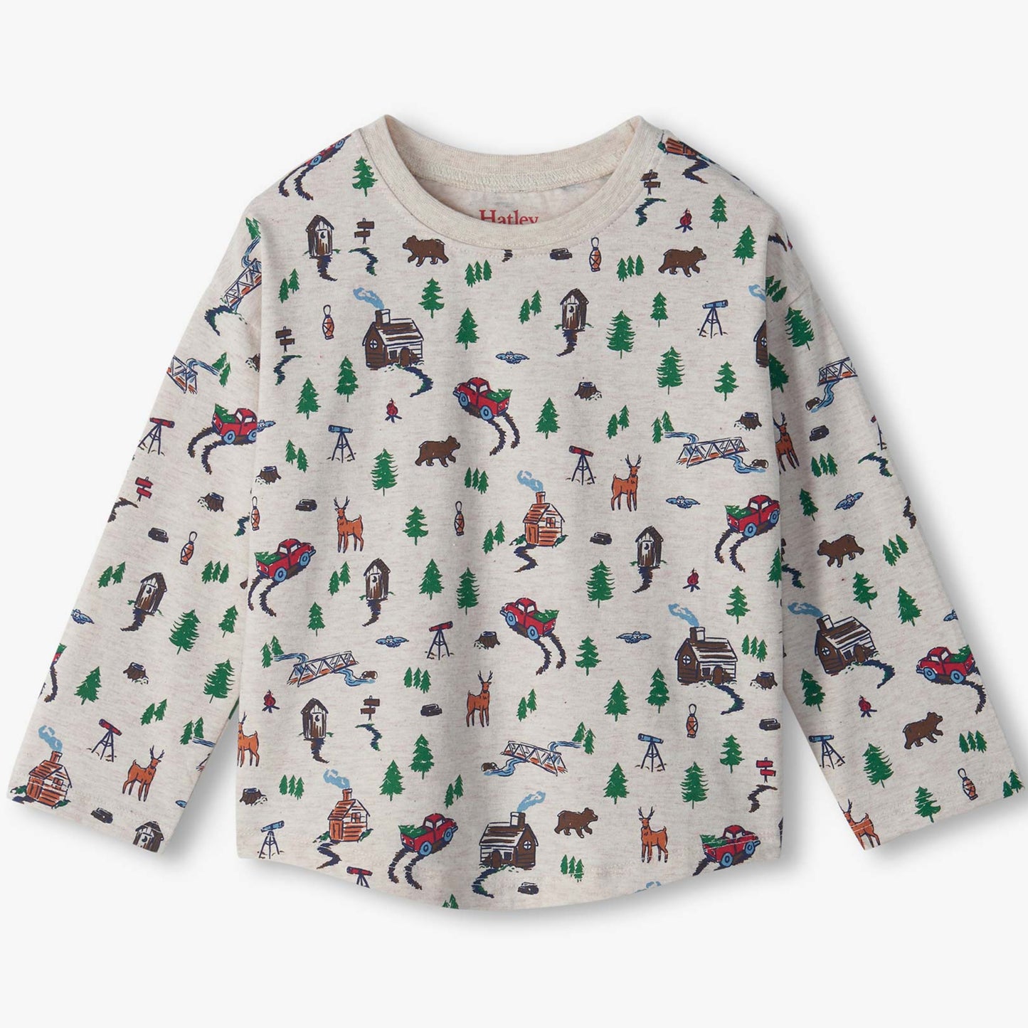 Baby boys forest adventure print drop shoulder tee by Hatley