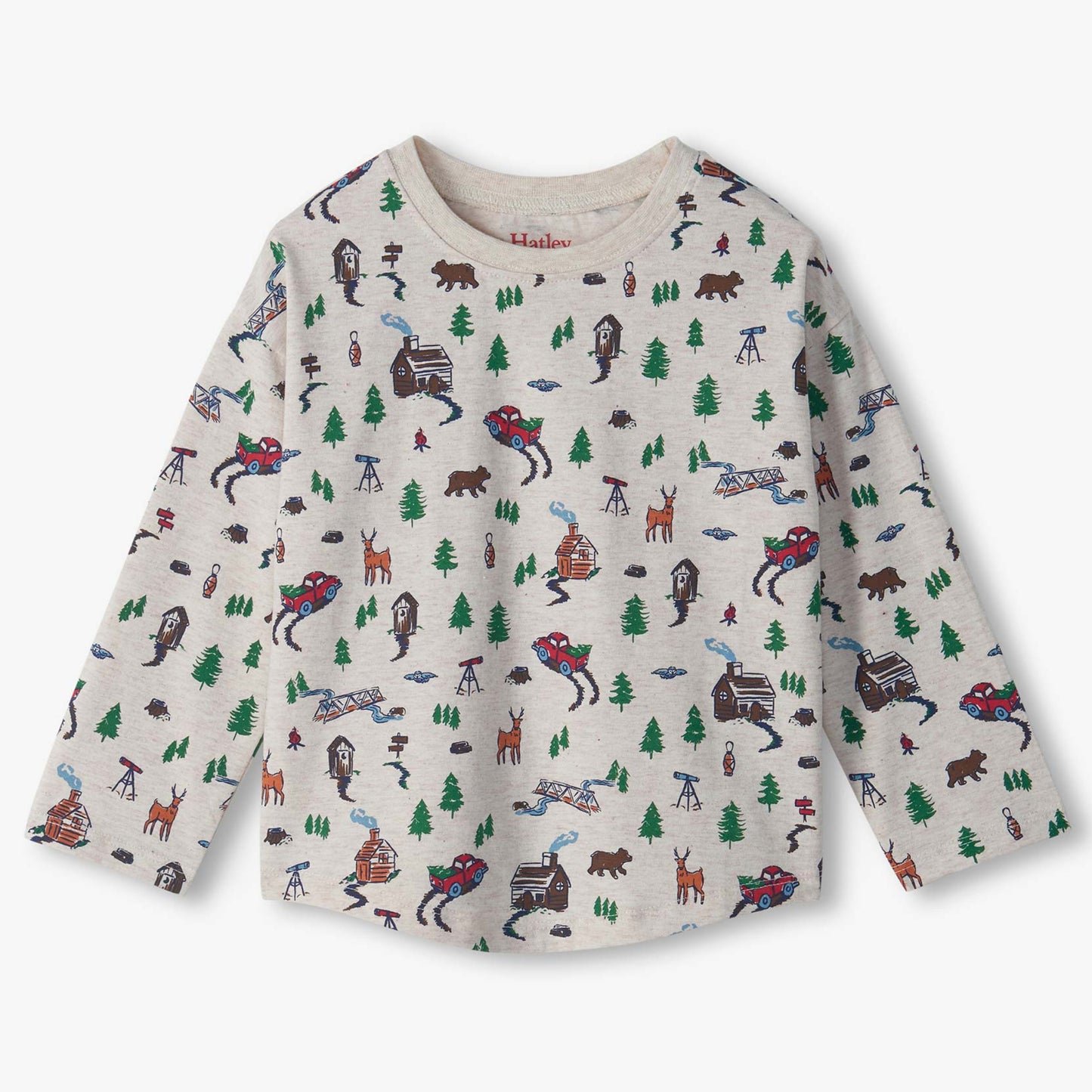 Boys forest adventure print drop shoulder tee by Hatley