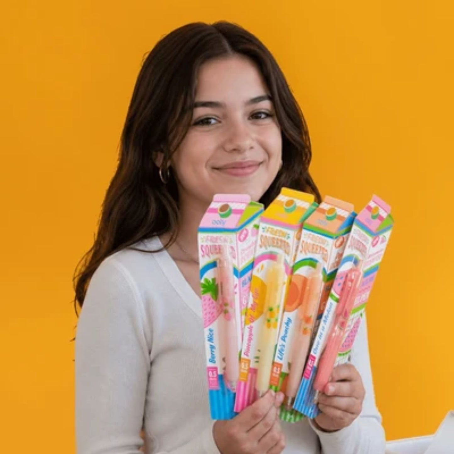 Fruity scented gel pens for smooth writing