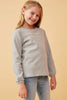 Gray Stripe Knit Top