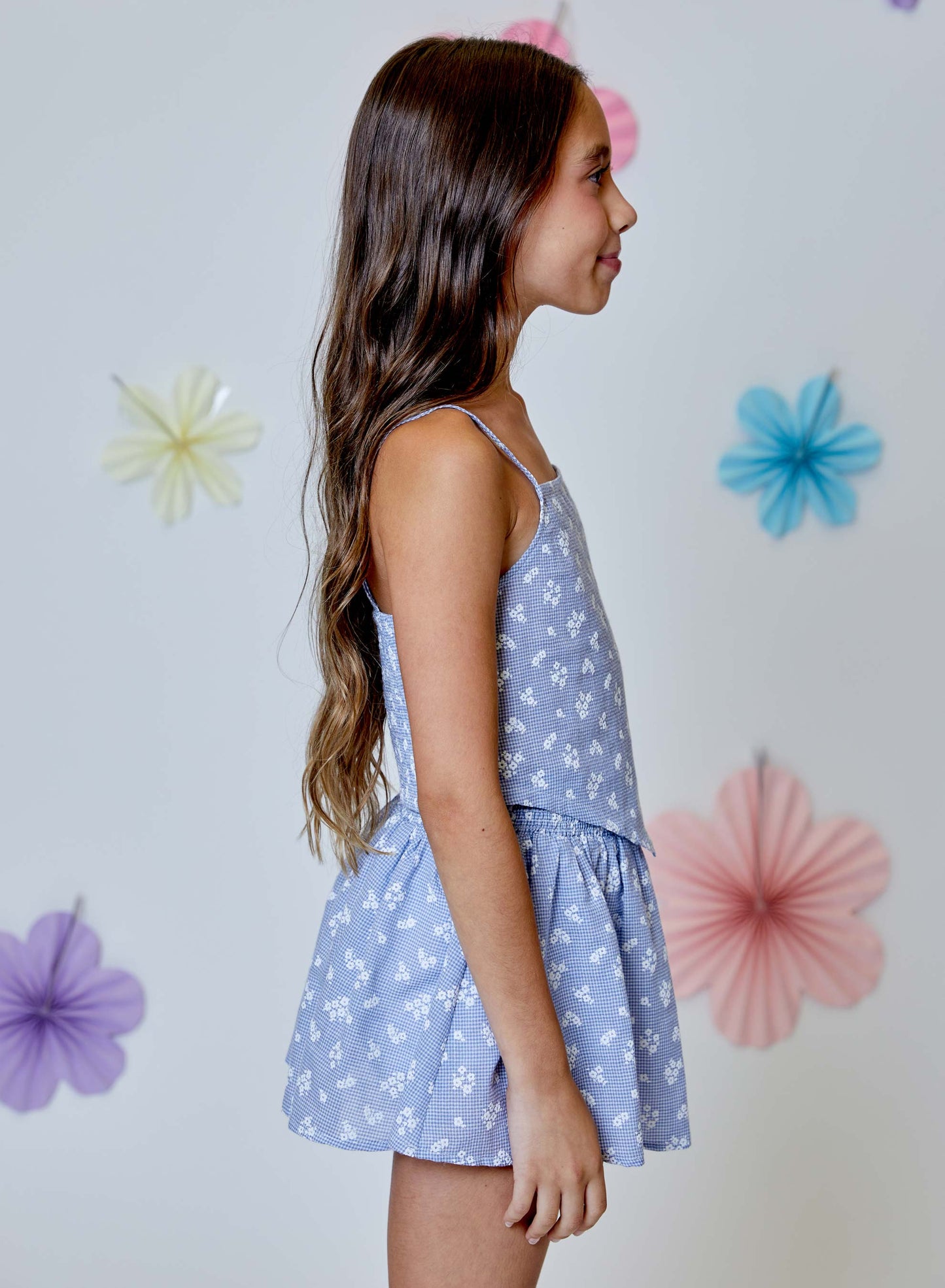 Blue Floral Skort