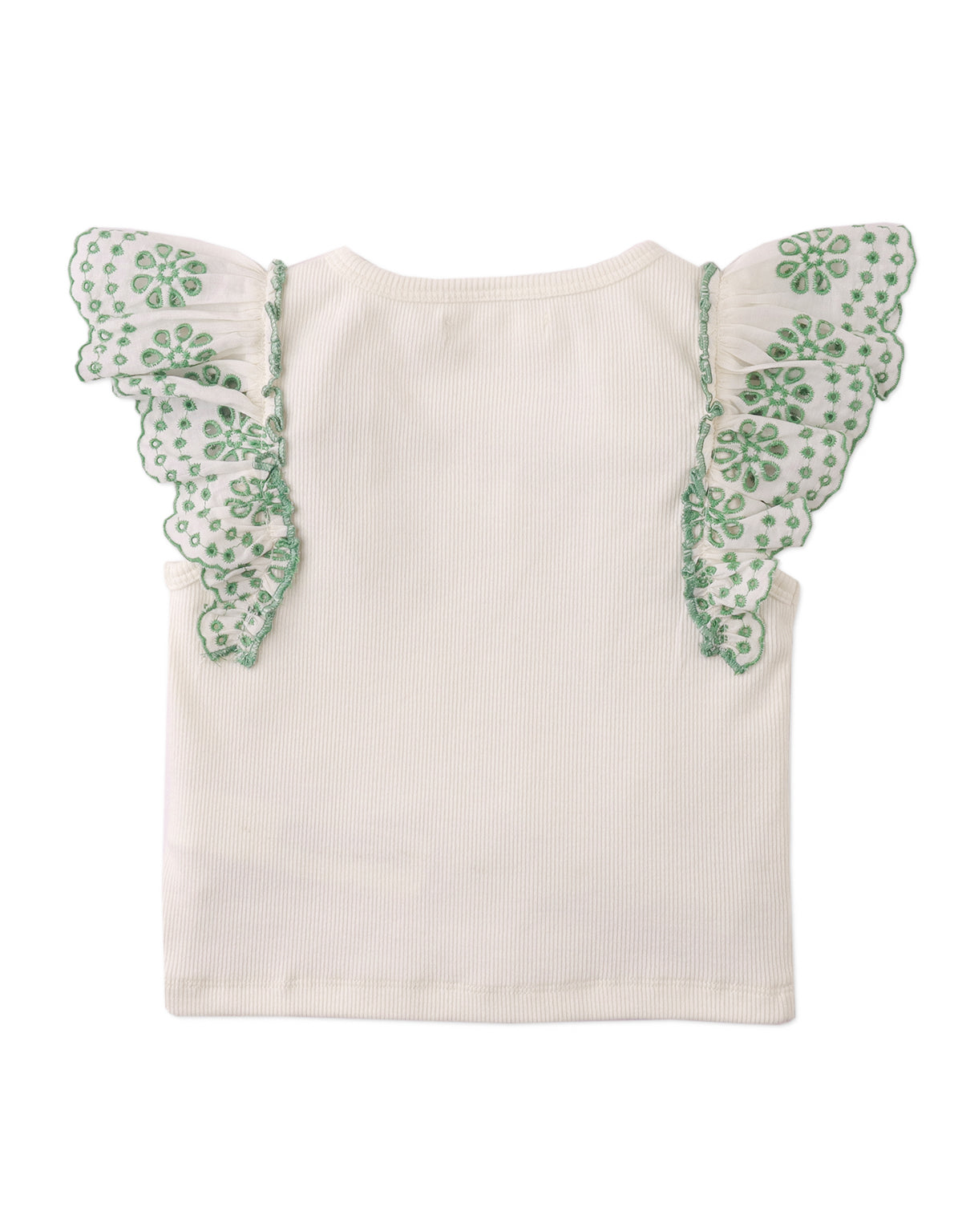 Green Lace Sleeve Top