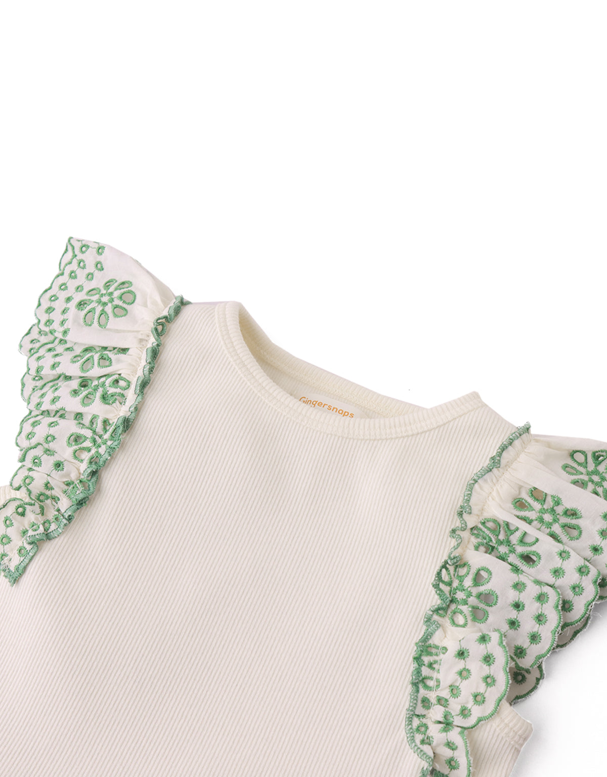 Green Lace Sleeve Top