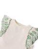 Green Lace Sleeve Top