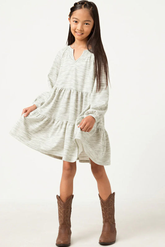 Marled Waffle Knit Dress