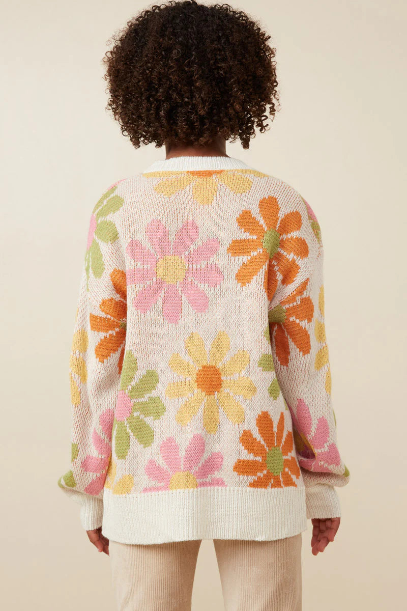 Retro Daisy Sweater