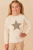 Houndstooth Star Knit Top
