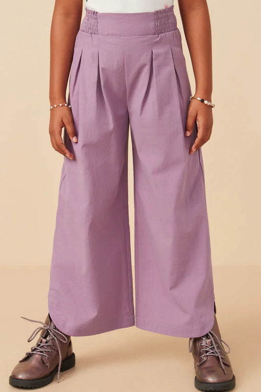 Violet Pleated Wide Leg Pants