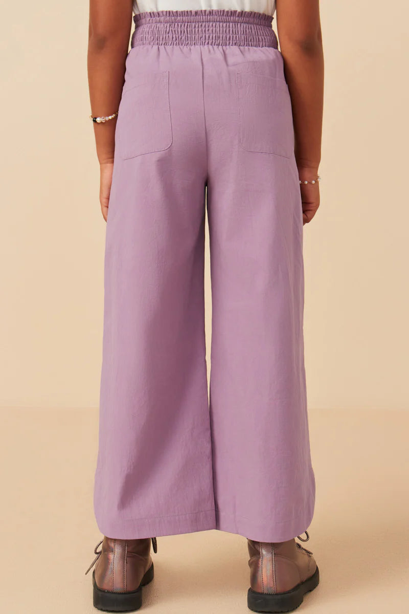 Violet Pleated Wide Leg Pants