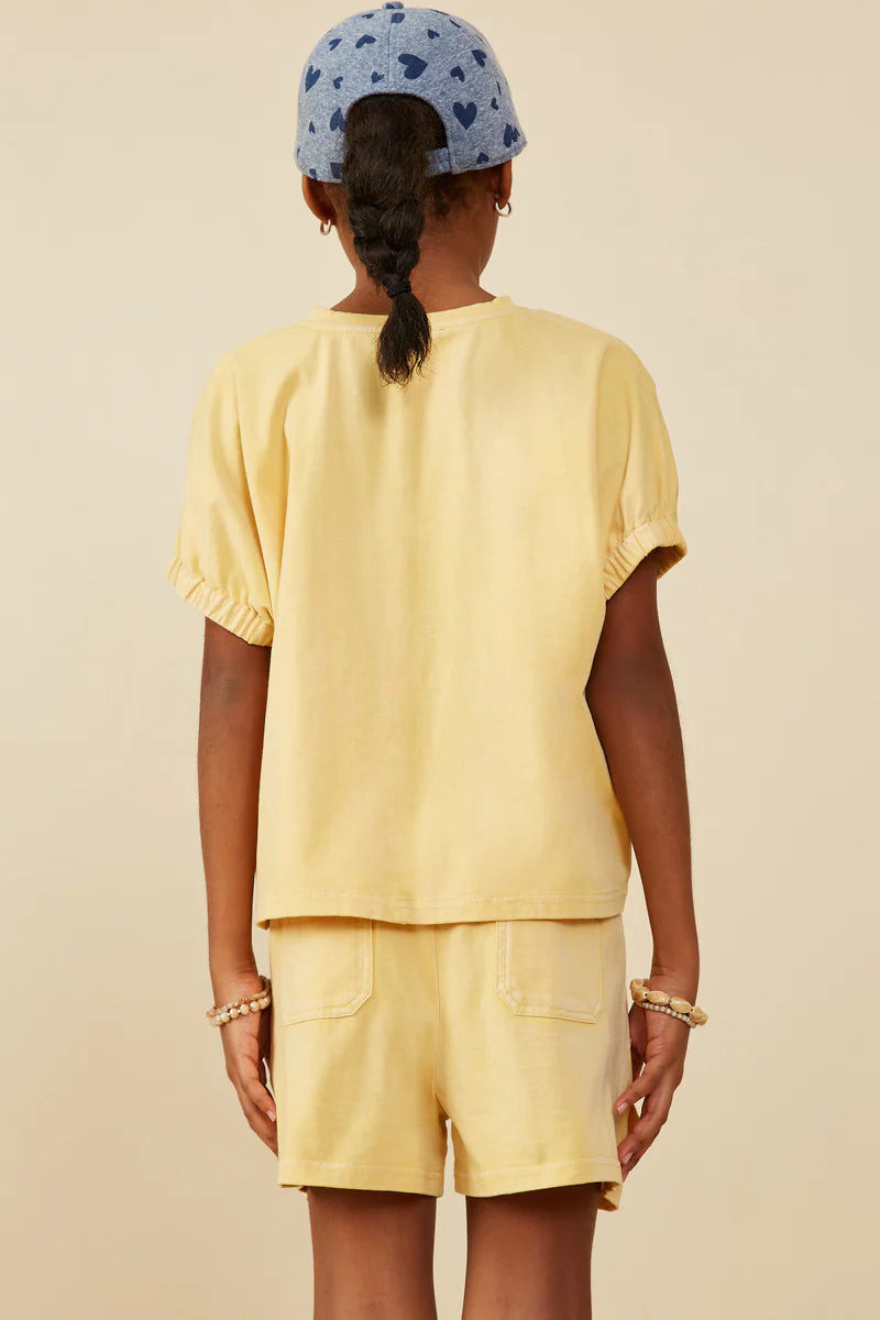 Yellow Garment Dyed Tee