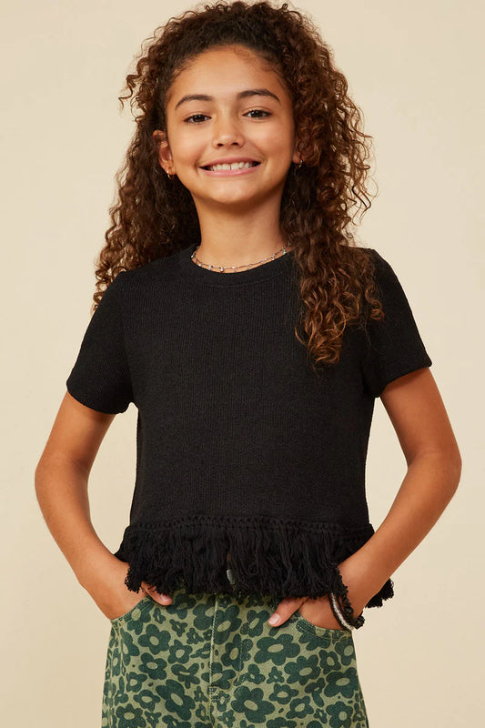 Black Fringe Tassel Sweater
