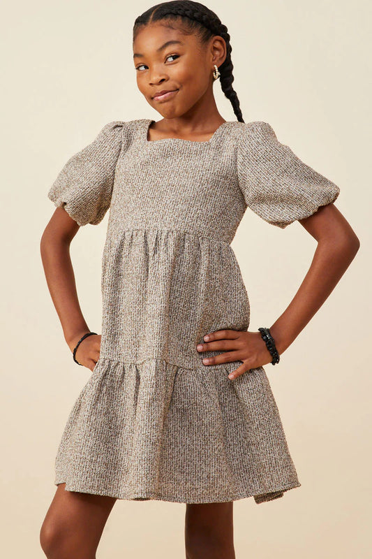 Mocha Square Neck Knit Dress