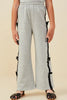 Heather Black Bow Terry Pants