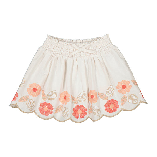 Coral Floral Skirt