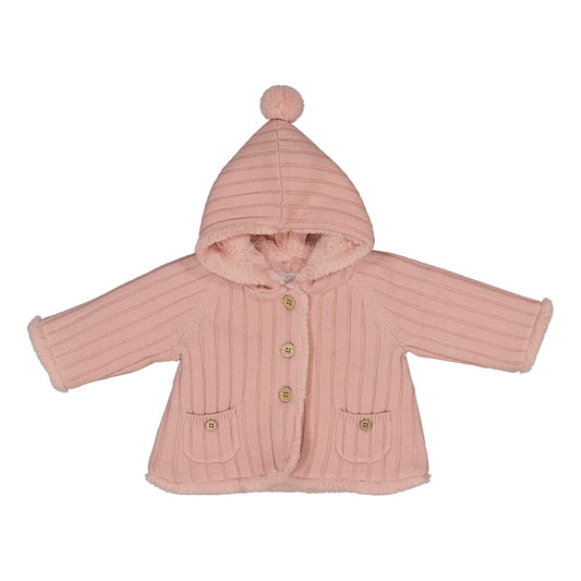 Rose Pom Pom Sweater Coat