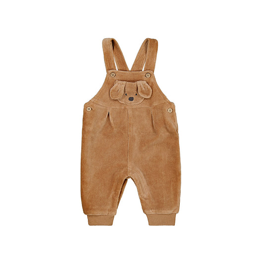 Toffee Puppy Corduroy Overalls