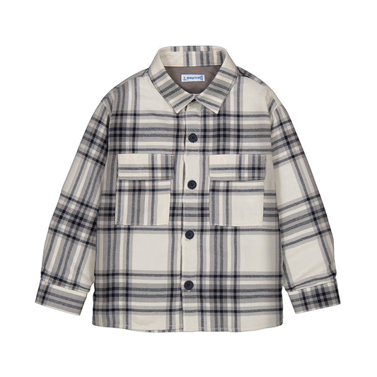 Navy & Cream Plaid Shacket