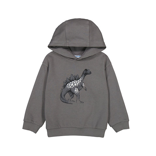 Gray 3D Dino Hoodie
