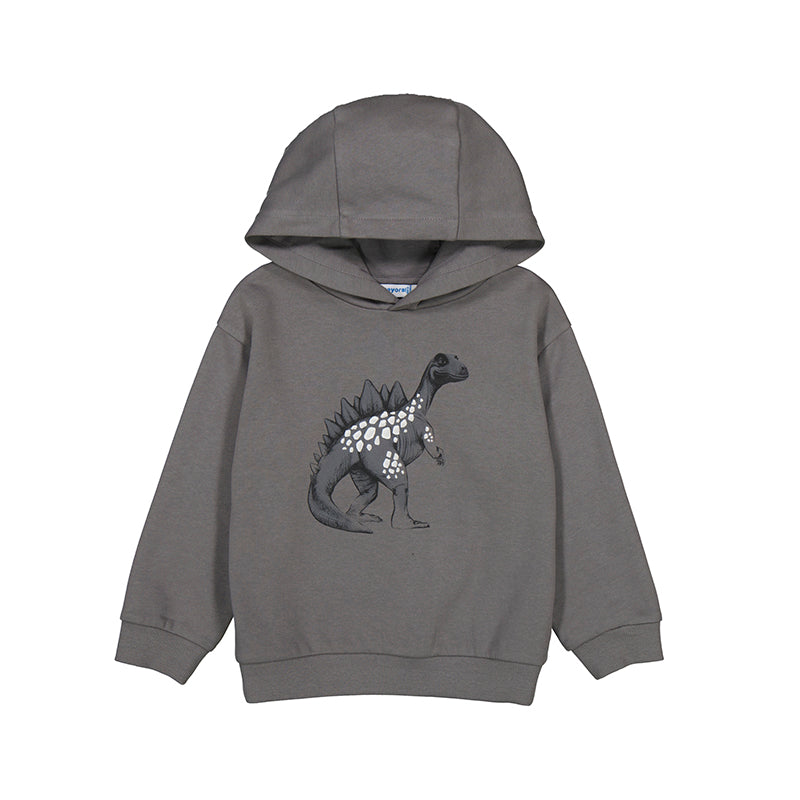 Gray 3D Dino Hoodie