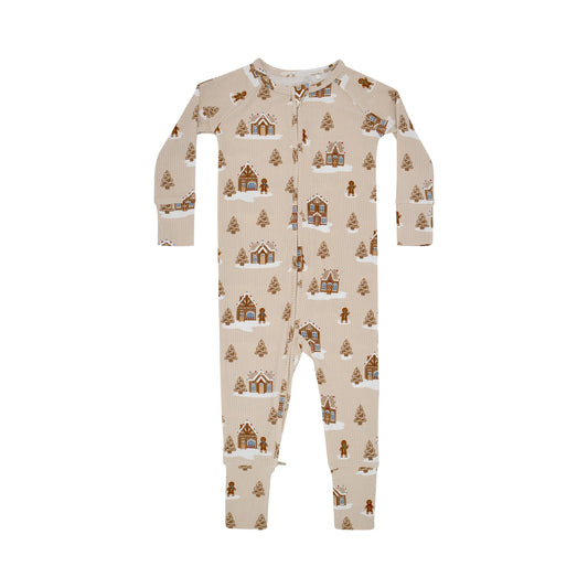 Gingerbread Convertible Zip Romper