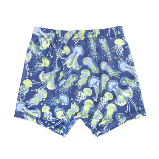 Jellyfish pattern on boys boxer briefs
