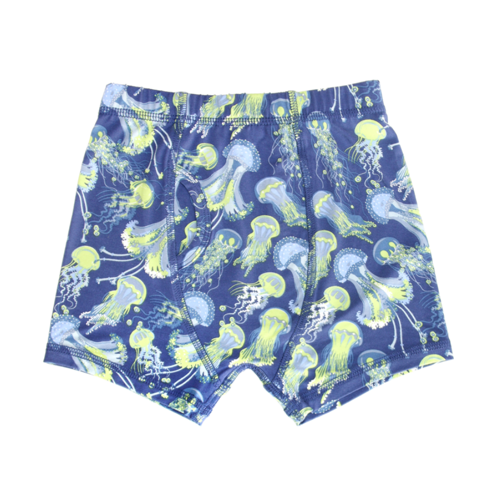 Jellyfish pattern on boys boxer briefs