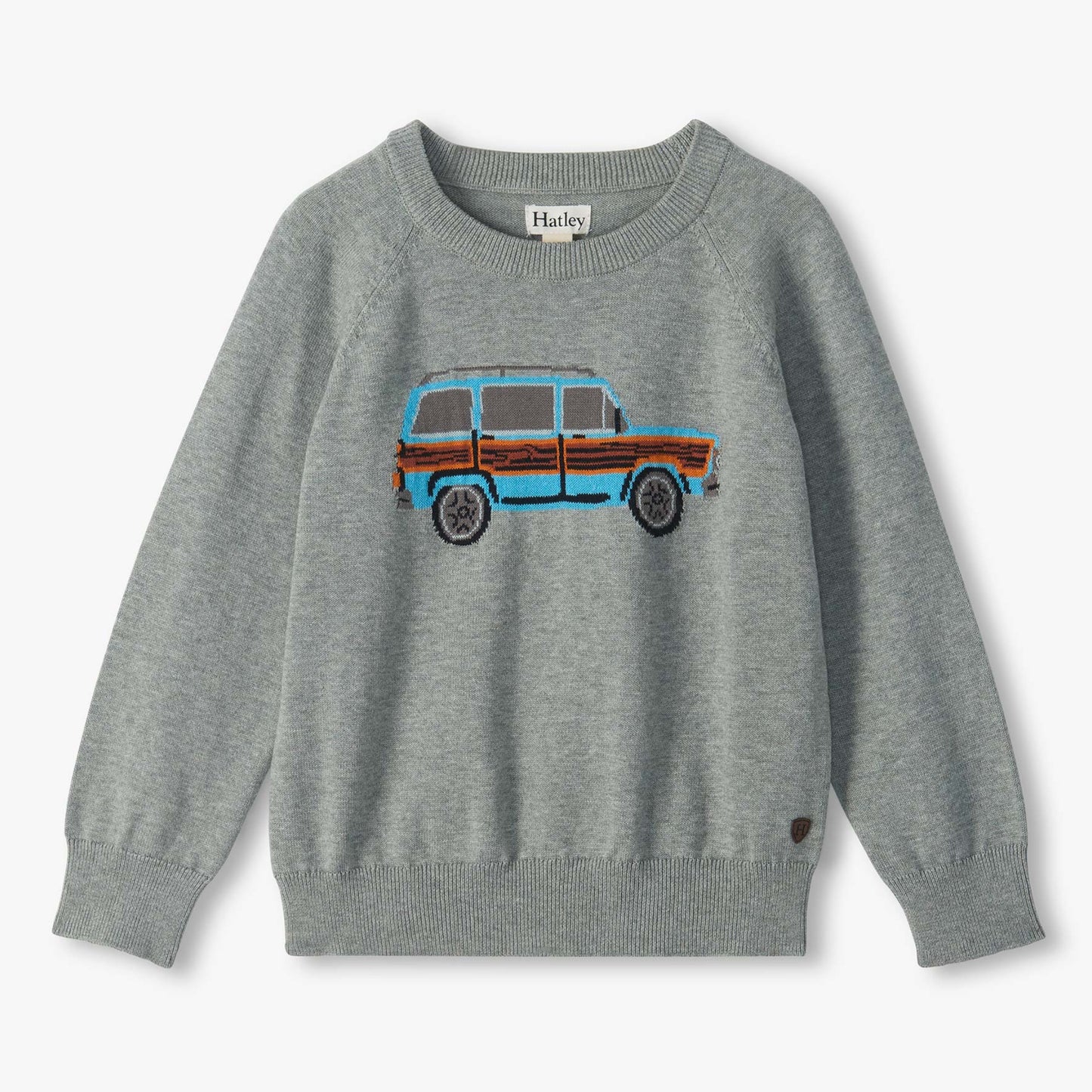 Boys vintage truck print crew neck sweater by Hatley