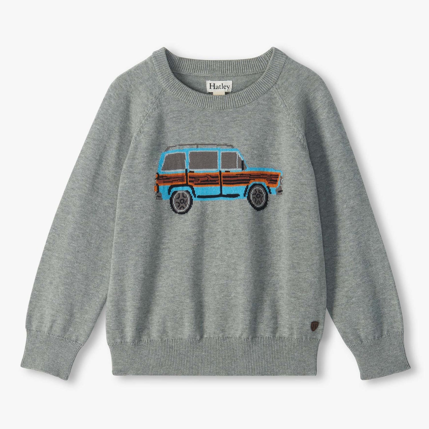 Boys vintage truck print crew neck sweater by Hatley