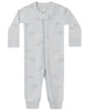 Gray baby romper with airplane patterns